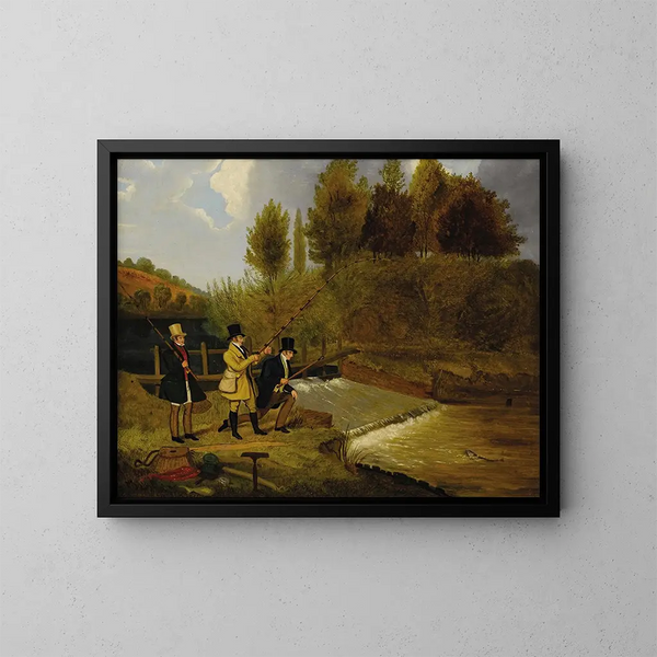 Aller à la pêche - James Pollard — ingelijst kunstwerk aan de muur