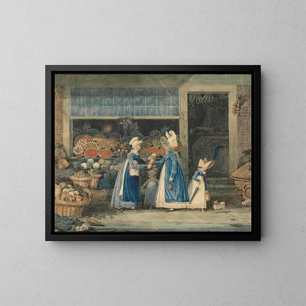 De groenteman - James Pollard — ingelijst kunstwerk aan de muur
