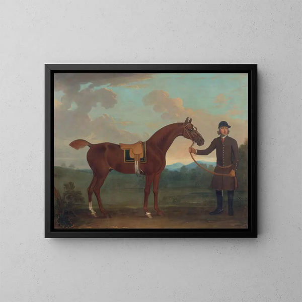 Oud vos vastgehouden door een hoefsmid - James Seymour — ingelijst kunstwerk aan de muur