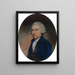 William Samuel Johnson - James Sharples — ingelijst kunstwerk aan de muur