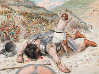 James Tissot - David Cuts Off the Head of Goliath.webp