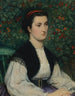 Portret van een dame - James Tissot — weergave van het kunstwerk
