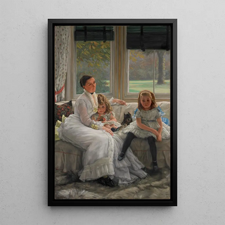 James Tissot - Portrait Of Mrs Catherine Smith Gill And Two Of Her Children.webp