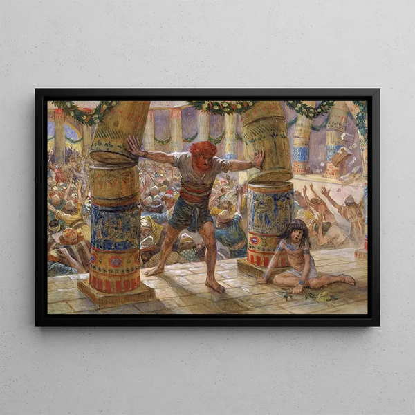 James Tissot - Samson Puts Down the Pillars.webp