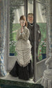 Twee figuren bij een deur De Voorstel - James Tissot — weergave van het kunstwerk