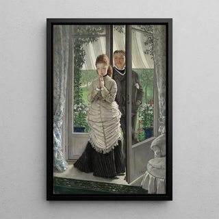 James Tissot - Two Figures at a Door The Proposal.webp