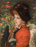 van het portret van de schoonheid van mevrouw Kathleen Newton - James Tissot — weergave van het kunstwerk