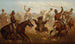 Cowboys Attrapant een Beer - James Walker — weergave van het kunstwerk