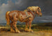 Cheshunt, het Shire trekpaard, olifant in een uitgestrekt landschap - James Ward — weergave van het kunstwerk