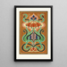 Conception montrant l'analyse des couleurs dans le plumage d'un paon - James Ward — ingelijst kunstwerk aan de muur