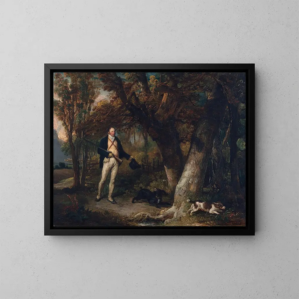 Le révérend Thomas Levett et ses chiens favoris à la chasse au faisan - James Ward — ingelijst kunstwerk aan de muur