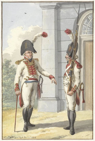 Jan Anthonie Langendijk - Grenadier officier en gemeene der Lijfgarde van de Raadpensionaris der Bataafsche Republiq.webp