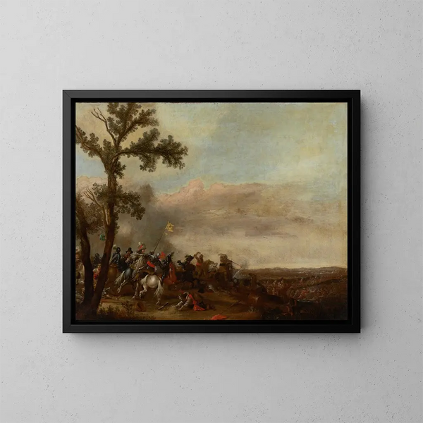 Slachtveld - Jan Asselijn — ingelijst kunstwerk aan de muur