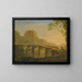 Landschap met herders en hun kudde die de Ponte Acquoria bij Tivoli oversteken - Jan Asselijn — ingelijst kunstwerk aan de muur