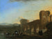 De rivier de Tiber met de Milvius-brug bij zonsondergang - Jan Asselijn — weergave van het kunstwerk