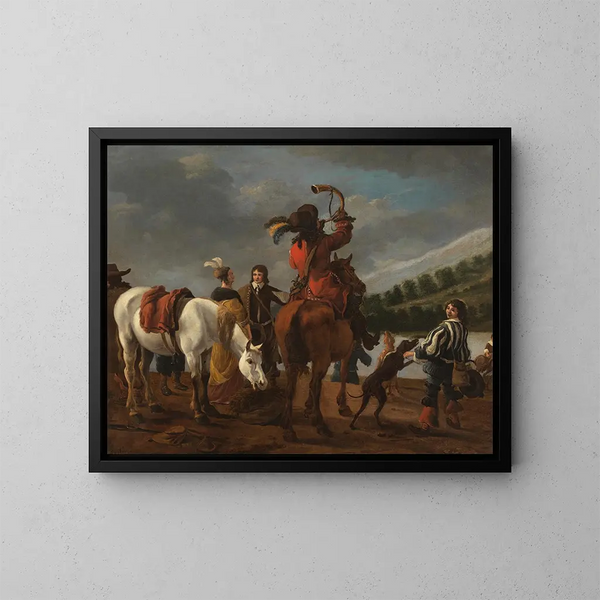 Jachthut - Jan Baptist Wolfaerts — ingelijst kunstwerk aan de muur
