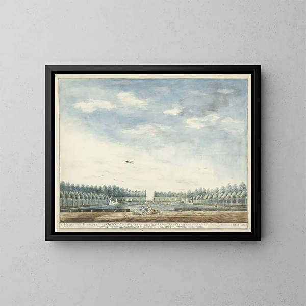 Het tuin van het huis Offem nabij Noordwijk - Jan Baptist van Eeckhout — ingelijst kunstwerk aan de muur