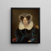 Portrait painting of Wilhelmine, Queen of the Netherlands - Jan Baptist van der Hulst — framed artwork on a wall