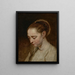 Study of a Young Woman's Head with a Pearl Earring - Jan Boeckhorst — framed artwork on a wall