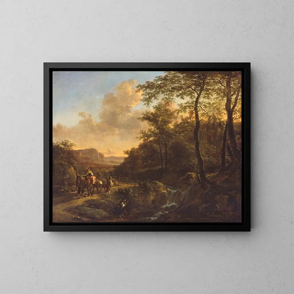 Scene uit het Romeinse landschap - Jan Both — ingelijst kunstwerk aan de muur