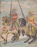 Ridders met familiewapens van Brandes en Hirschman - Jan Brandes — weergave van het kunstwerk