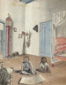Kamer met haar zoon Jantje en haar slaaf Bietja - Jan Brandes — weergave van het kunstwerk