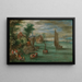 Een rivierlandschap met veerboten en zeilboten - Jan Brueghel de Jonge — ingelijst kunstwerk aan de muur
