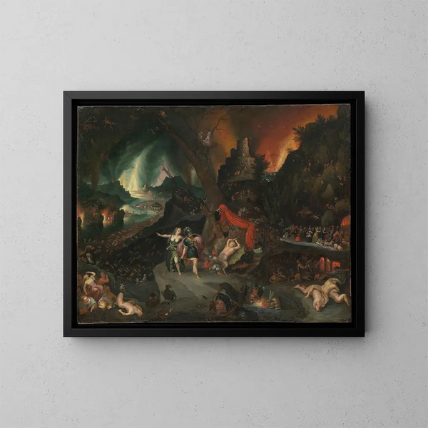 van Eneüs en de Sibylle in de Hel - Jan Brueghel de Jonge — ingelijst kunstwerk aan de muur