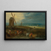 Landschap met reizigers voor een windmolen - Jan Brueghel de Jonge — ingelijst kunstwerk aan de muur