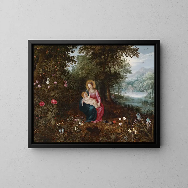 De vluchtende rust - Jan Brueghel de Jonge — ingelijst kunstwerk aan de muur