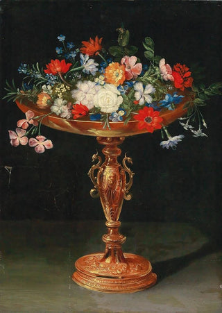 Jan Brueghel the Younger - Flowers in a gilded tazza.webp