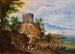 Landschap met levendige ruïnes en personages - Jan Brueghel de Jonge — weergave van het kunstwerk