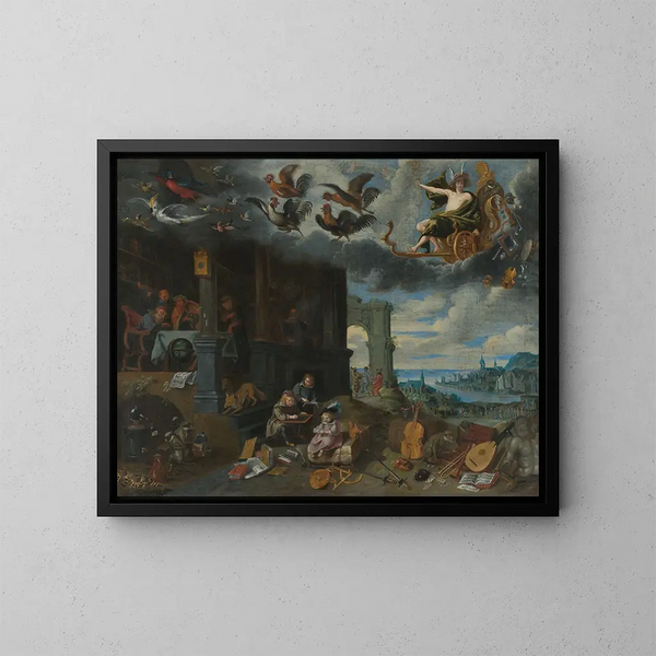 De kinderen van de planeet Mercurius - Jan Brueghel de Jonge — ingelijst kunstwerk aan de muur