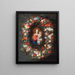Maria met kind omringd door een bloemenkrans - Jan Brueghel de Jonge — ingelijst kunstwerk aan de muur