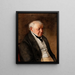 Portrait painting of Ksawery Bbnowski, the artist's father-in-law, captain in the Kościuszko army - Jan Chrucki — framed artwork on a wall