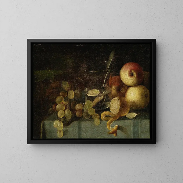 Natuurstudie met een glas - Jan Chrucki — ingelijst kunstwerk aan de muur