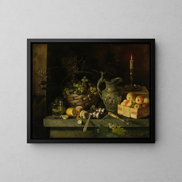 Natuurstudie met een verrekijker - Jan Chrucki — ingelijst kunstwerk aan de muur