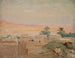 Avond in de Biskra-woestijn - Jan Cybis — weergave van het kunstwerk