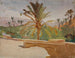 Oasis van Biskra met palmbomen - Jan Cybis — weergave van het kunstwerk