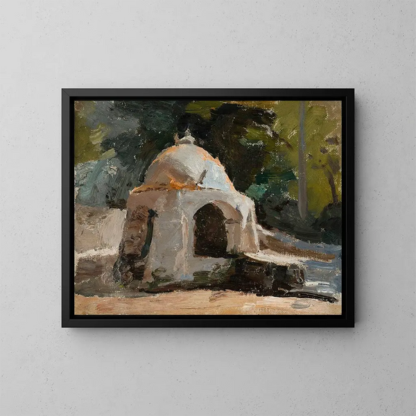 Fontaine de Corfou, du voyage en Grèce - Jan Cybis — ingelijst kunstwerk aan de muur