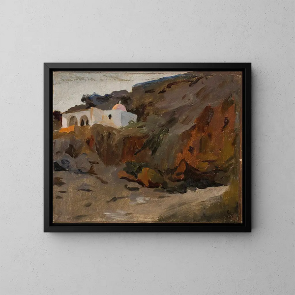 van Bamas-woestijn in Judea, uit de reis naar Palestina - Jan Cybis — ingelijst kunstwerk aan de muur
