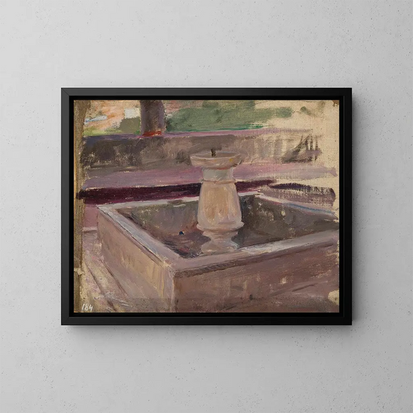 Fontaine dans le palais des khans à Bakhchisaray, d'un voyage en Crimée - Jan Cybis — ingelijst kunstwerk aan de muur