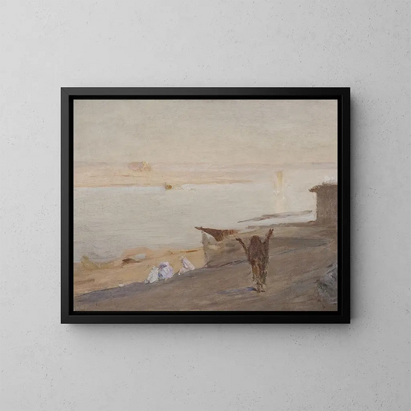 Gange, van de reis naar India - Jan Cybis — ingelijst kunstwerk aan de muur