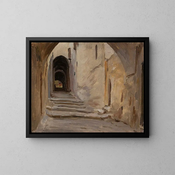 Jerusalem from the Palestine trip - Jan Cybis — framed artwork on a wall