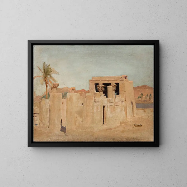 van het Banque de Louxor op de Nijl, uit de reis naar Egypte - Jan Cybis — ingelijst kunstwerk aan de muur