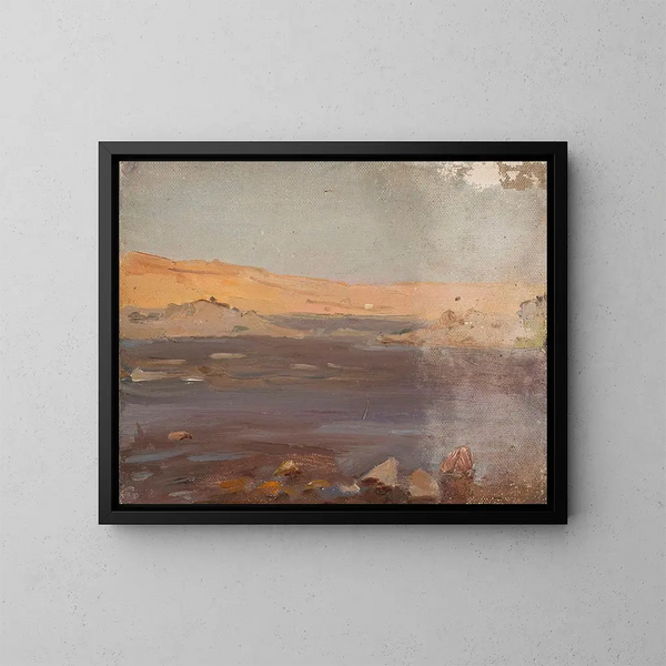 Nil schilderij tijdens de reis naar Egypte - Jan Cybis — ingelijst kunstwerk aan de muur