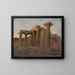 van het Tempel van Apollo in Korinthe bij zonsopgang - Jan Cybis — ingelijst kunstwerk aan de muur