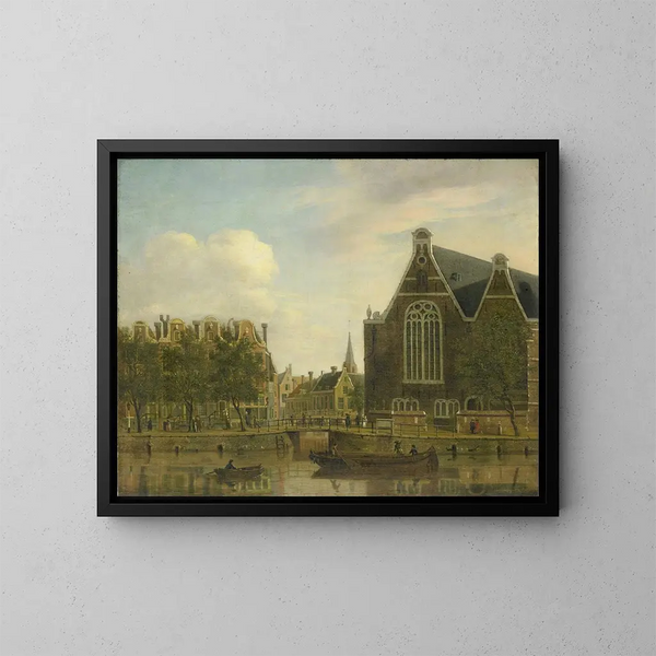 van het zogenaamd Boerenverdriet op het Spui in Amsterdam - Jan Ekels de Oude — ingelijst kunstwerk aan de muur