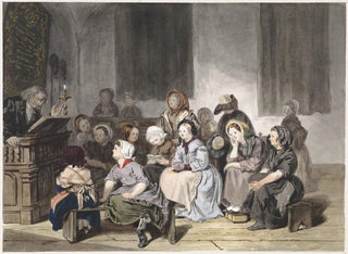 Jan Fabius Czn - Kerkdienst met meisjes.webp