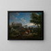 Landschap met uitzicht op Rome en het Vaticaan uitkijkpunt - Jan Frans van Bloemen — ingelijst kunstwerk aan de muur